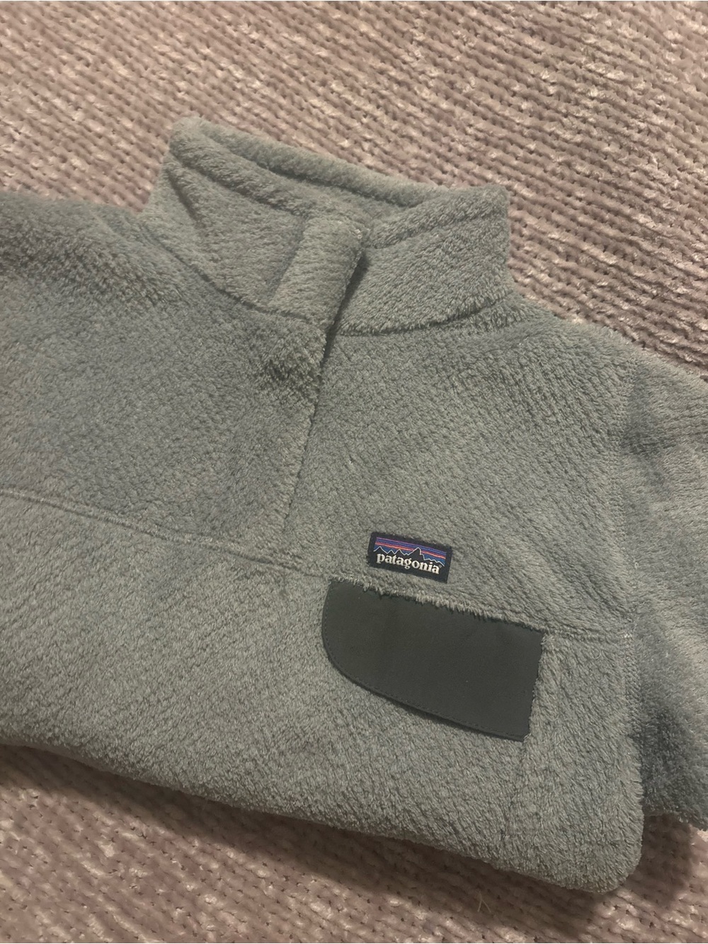 Patagonia Men's Sage Green Synchilla Quarter-Zip Fleece